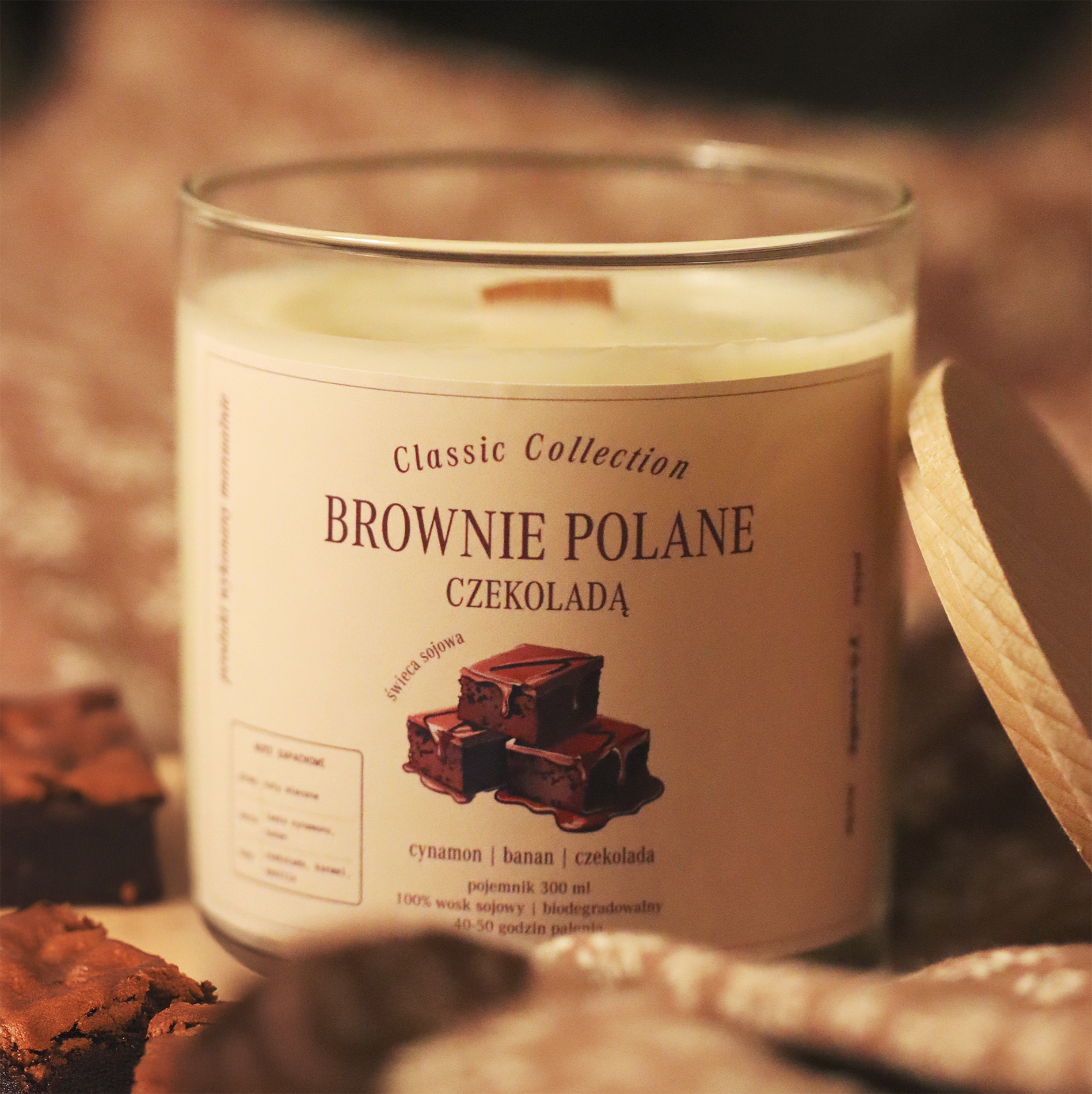 świeca brownie czekolada