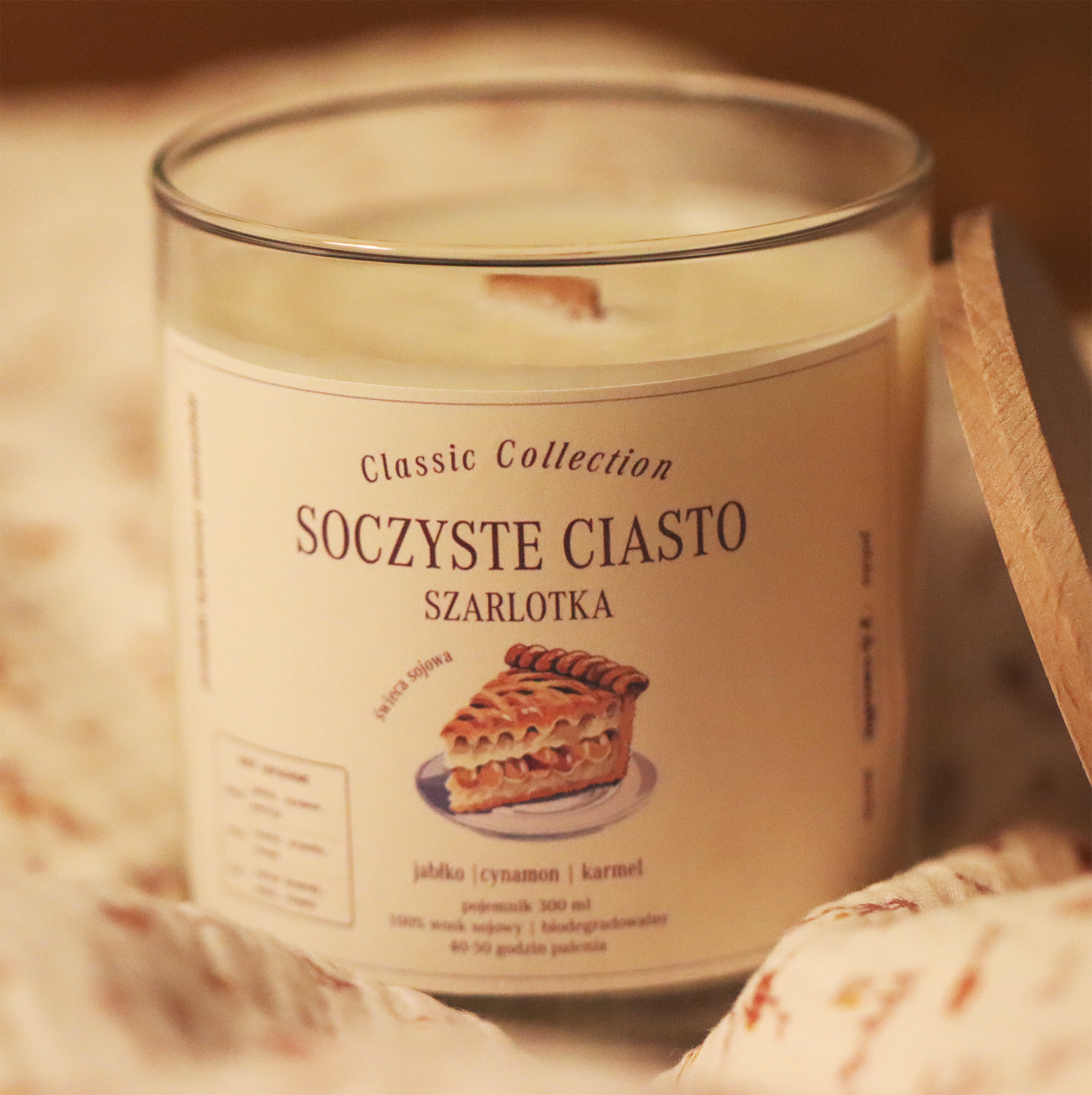 świeca sojowa szarlotka
