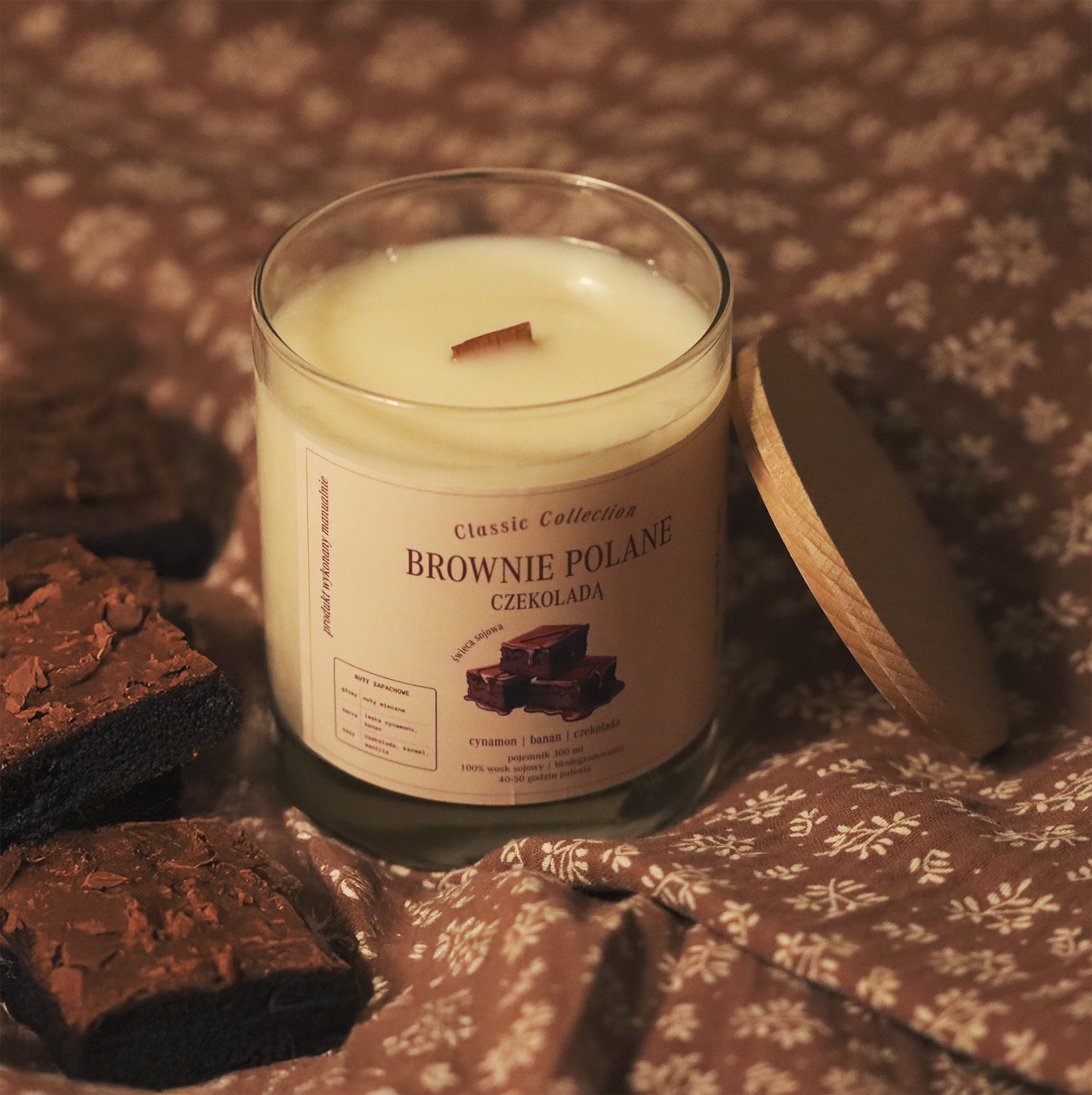 świeca brownie czekolada