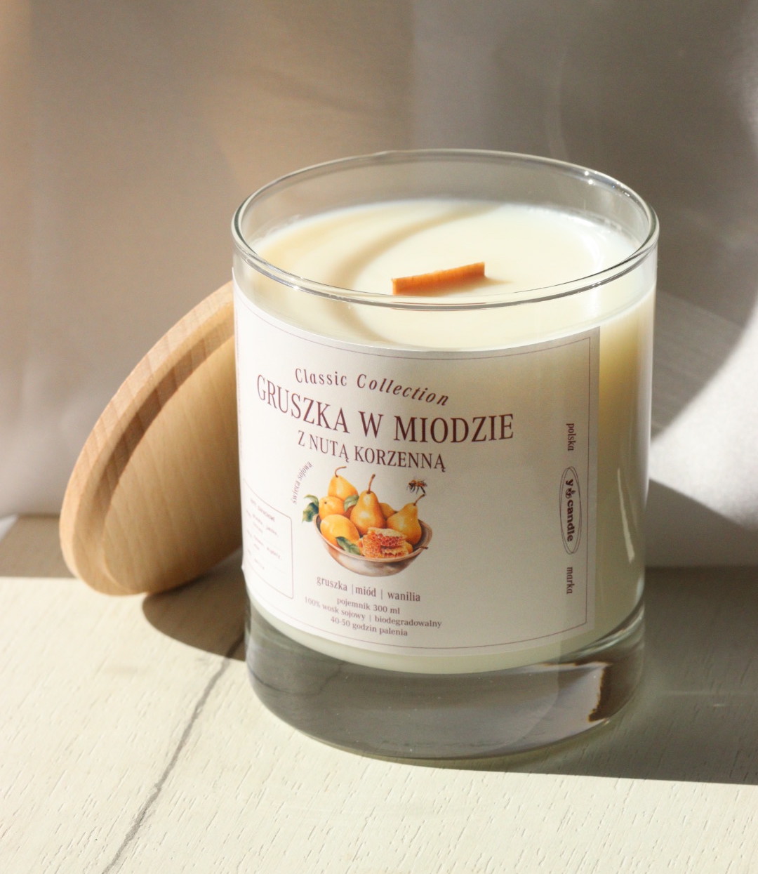 Gruszka w miodzie – świeca sojowa - obrazek 3